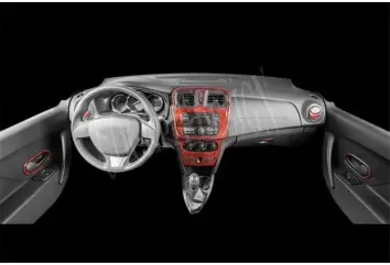 Renault Clio Symbol 01.2012 3M 3D Interior Dashboard Trim Kit Dash Trim Dekor 25-Parts
