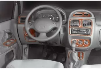 Renault Clio Symbol 06.04-09.08 3M 3D Interior Dashboard Trim Kit Dash Trim Dekor 15-Parts