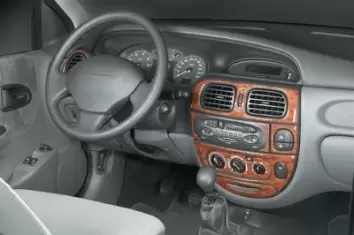 RENAULT Renault Megane 03.99-02.03 3M 3D Interior Dashboard Trim Kit Dash Trim Dekor 17-Parts €38.49
