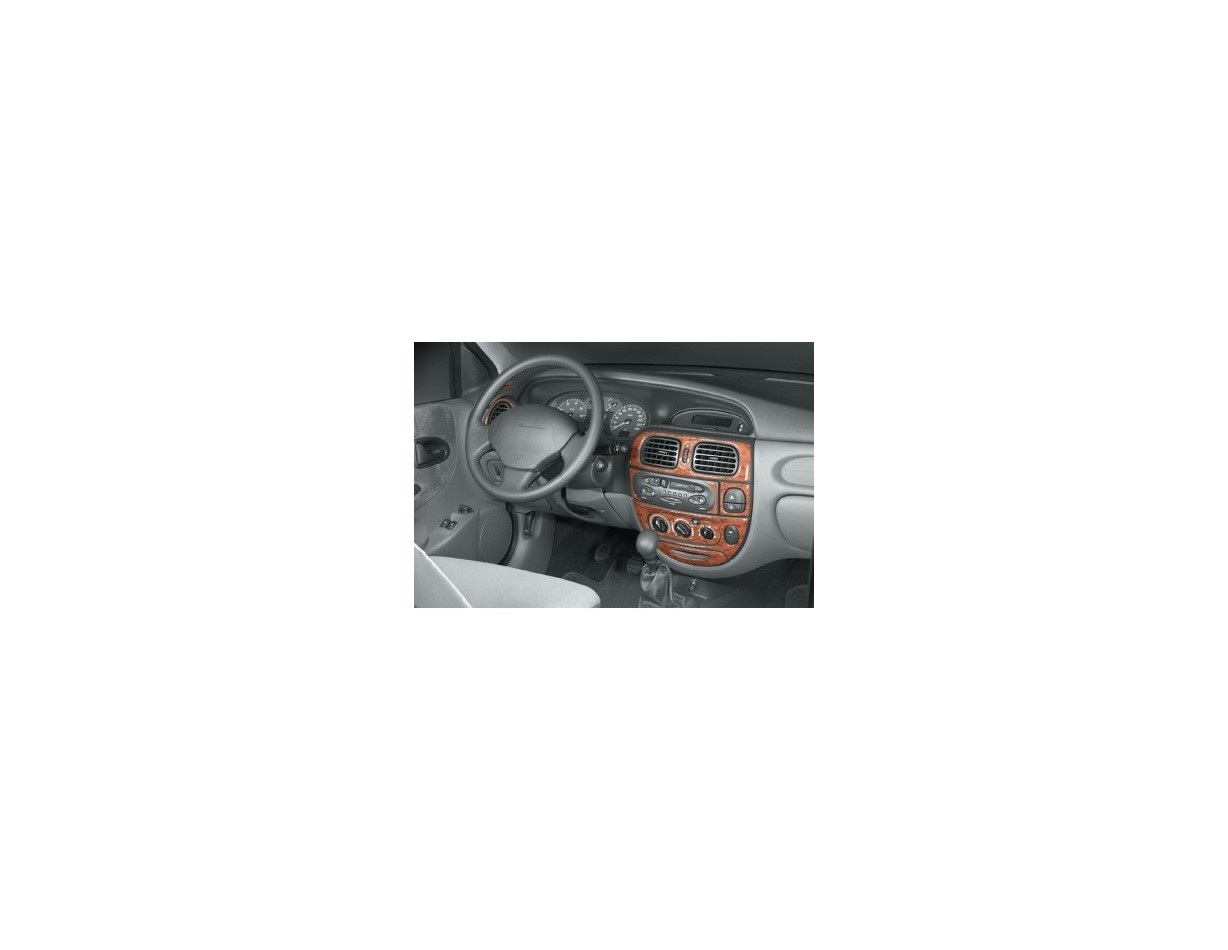 Renault Megane 03.99 - 02.03 3D Inleg dashboard Interieurset aansluitend en pasgemaakt op he 17 -Teile