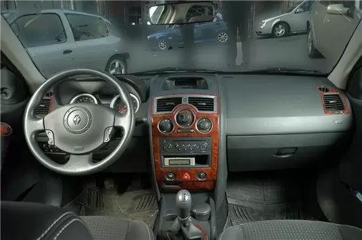 Renault Megane II 03.03-05.09 3M 3D Interior Dashboard Trim Kit Dash Trim Dekor 17-Parts