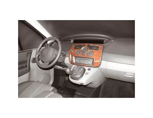 Renault Megane Scenic 06.03-12.10 3M 3D Interior Dashboard Trim Kit Dash Trim Dekor 7-Parts