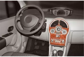 Renault Modus 08.2004 3M 3D Interior Dashboard Trim Kit Dash Trim Dekor 4-Parts