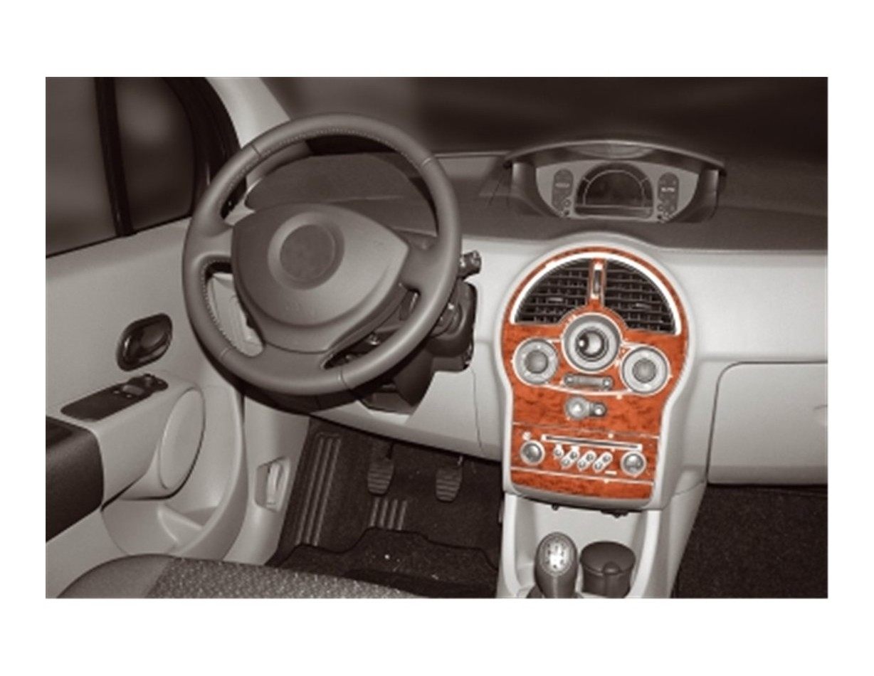 Renault Modus 08.2004 3D Inleg dashboard Interieurset aansluitend en pasgemaakt op he 4 -Teile