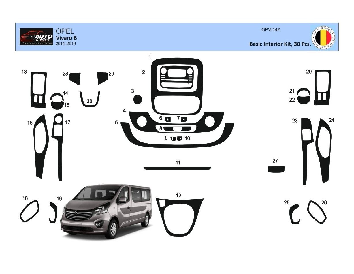 Renault Trafic 01.2015 3D Inleg dashboard Interieurset aansluitend en pasgemaakt op he 30-Teile