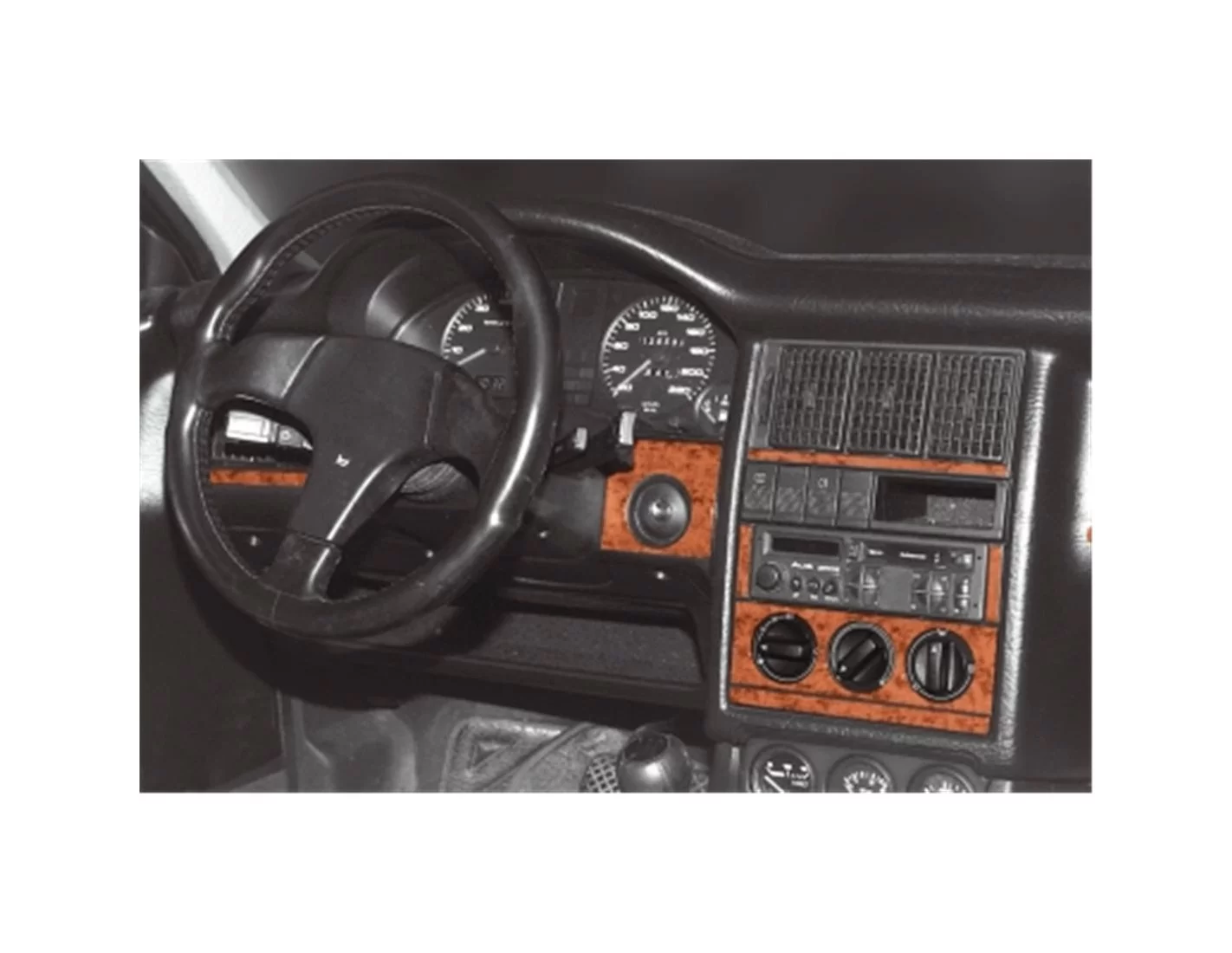Audi 80 90 B4 10.86-01.95 3M 3D Interior Dashboard Trim Kit Dash Trim Dekor 11-Parts
