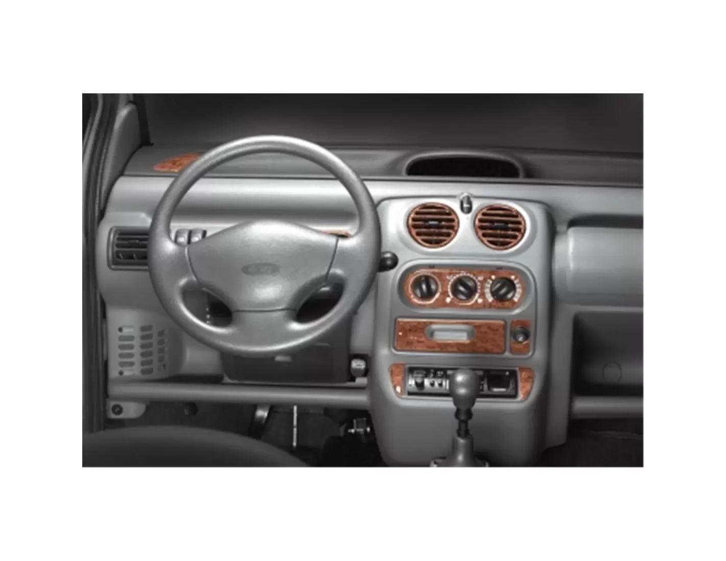 Renault Twingo 09.98 - 07.04 Kit Rivestimento Cruscotto all'interno del veicolo Cruscotti personalizzati 12-Decori