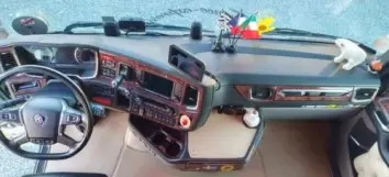 Scania NG-Series ab 2016 3D Interior Dashboard Trim Kit Dash Trim Dekor 11-Parts