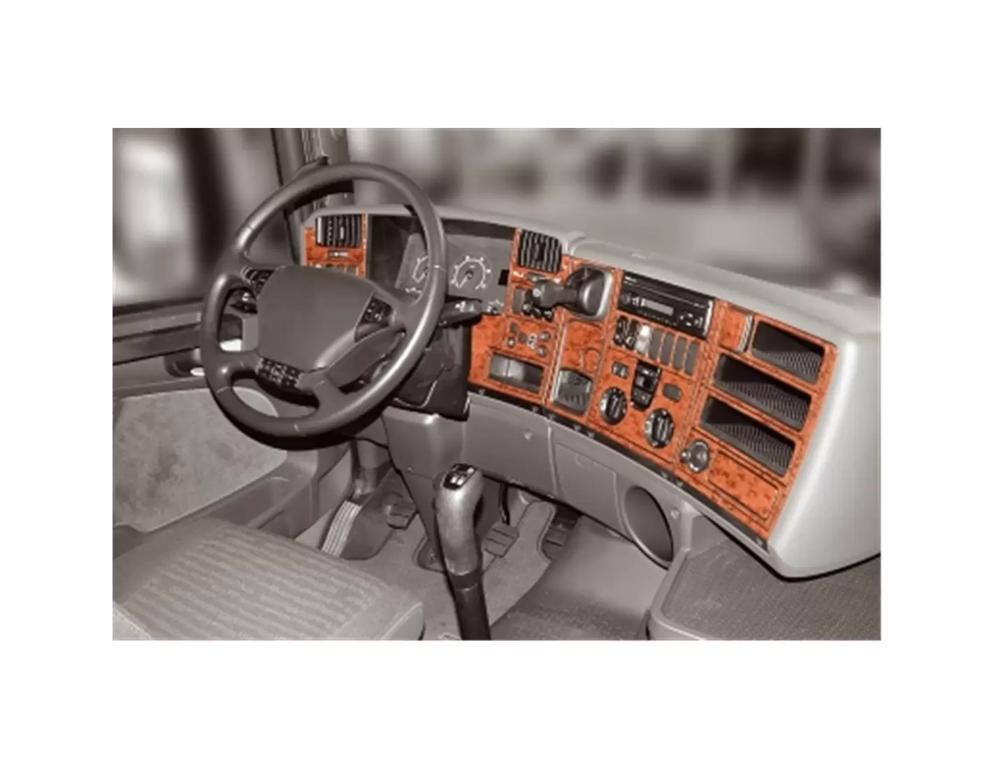 Scania R-Series R1 Reihe 05.04-09.09 3M 3D Interior Dashboard Trim Kit Dash Trim Dekor 46-Parts