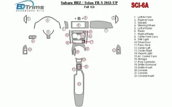 Scion FR-S 2013-UP Ensemble Complet BD Kit la décoration du tableau de bord - 1
