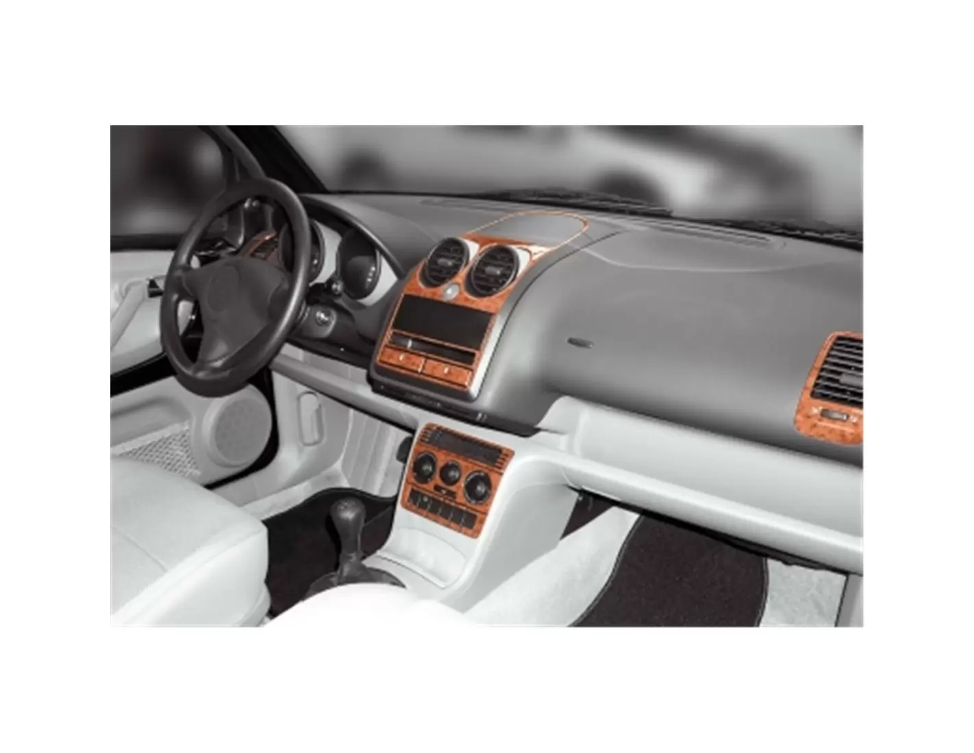 Seat Arosa 02.01 - 04.05 3D Inleg dashboard Interieurset aansluitend en pasgemaakt op he 24 -Teile