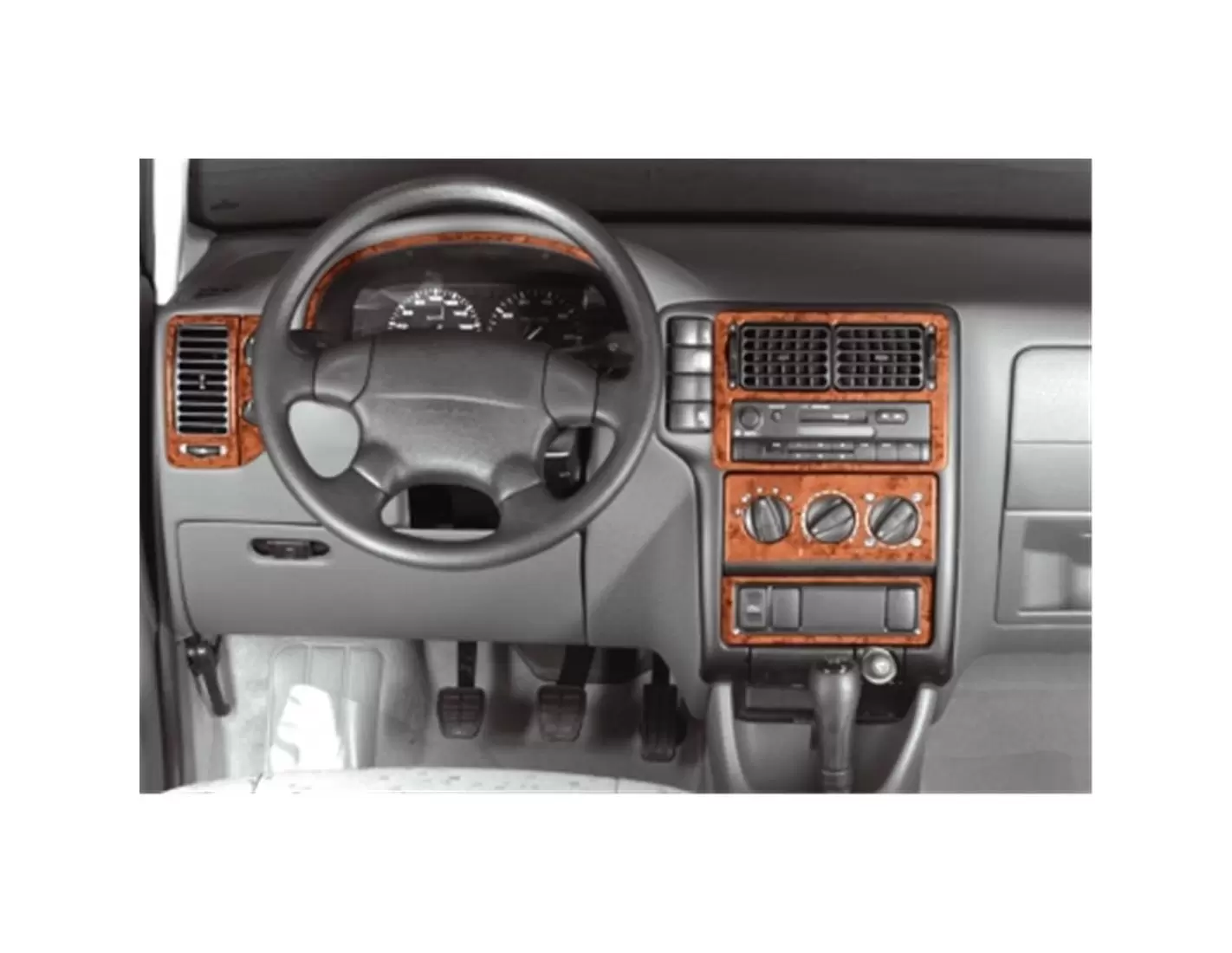 Seat Arosa 04.97-01.01 3M 3D Interior Dashboard Trim Kit Dash Trim Dekor 10-Parts