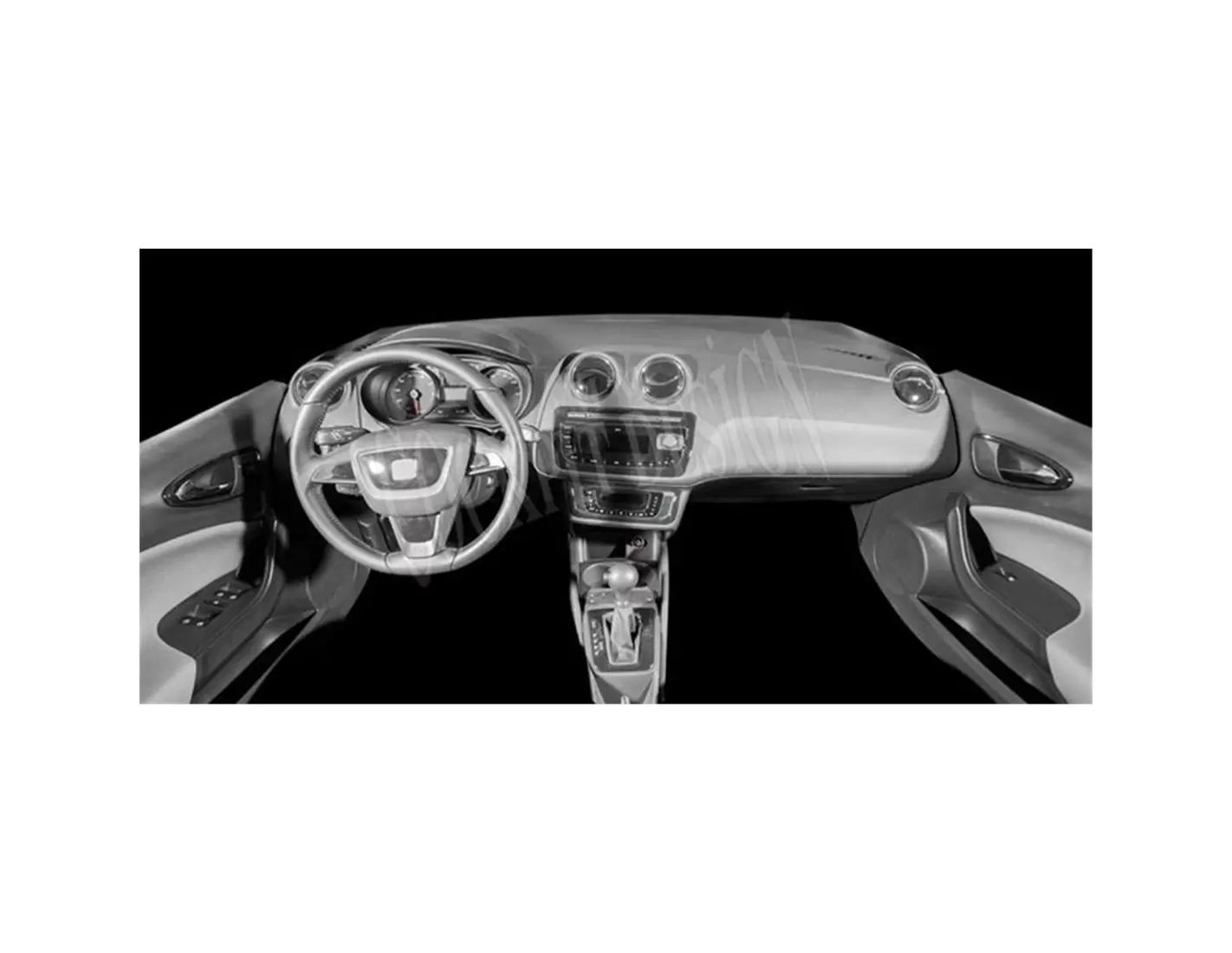 Seat Ibiza – Cordoba 01.2010 3D Inleg dashboard Interieurset aansluitend en pasgemaakt op he 25 -Teile