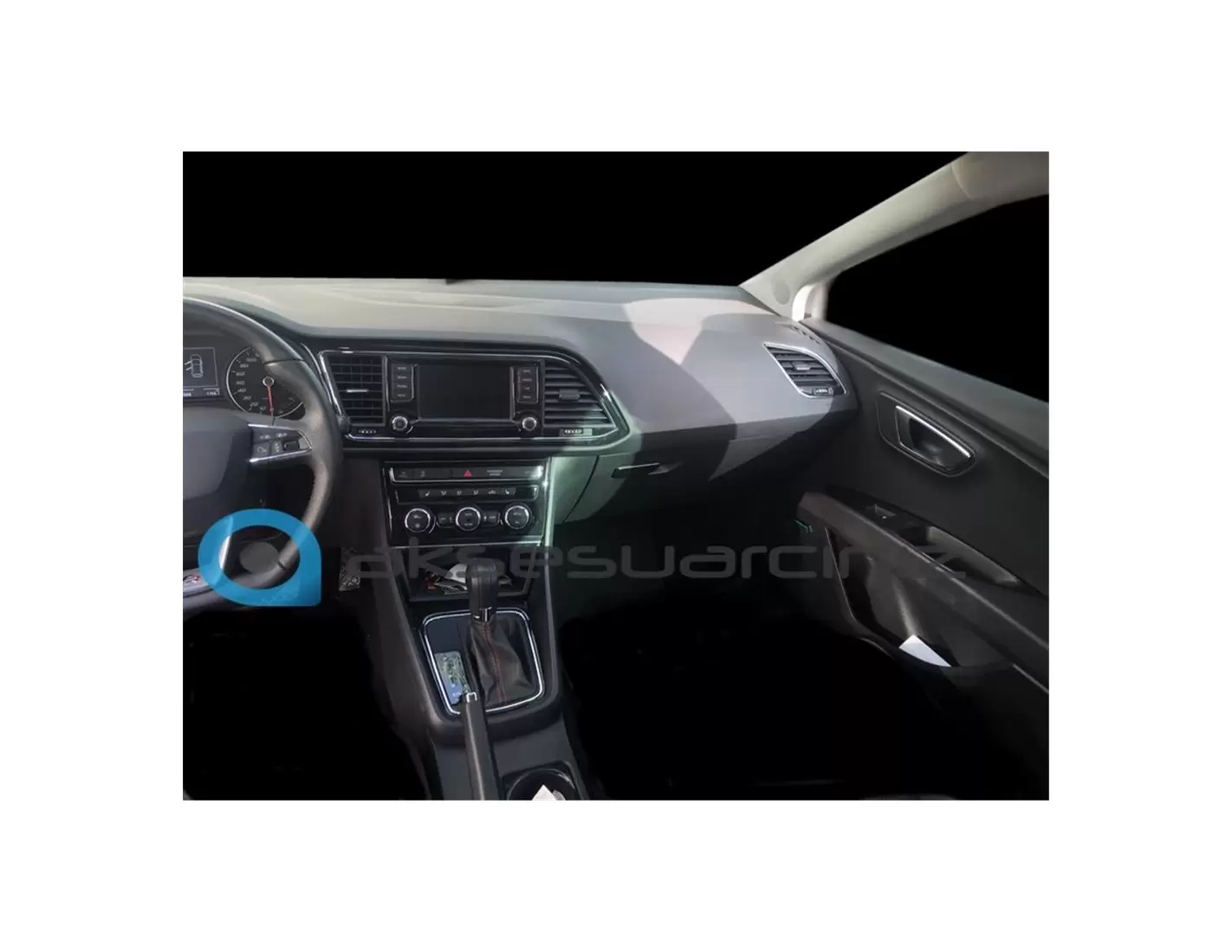Seat Leon 01.2014 3M 3D Interior Dashboard Trim Kit Dash Trim Dekor 14-Parts