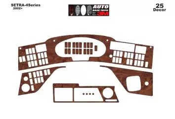 Setra 4-Series 01.2002 3M 3D Interior Dashboard Trim Kit Dash Trim Dekor 25-Parts