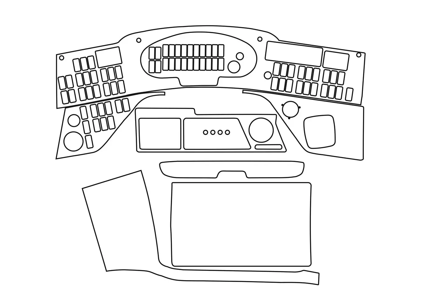 Setra 4-Series 01.2002 Kit Rivestimento Cruscotto all'interno del veicolo Cruscotti personalizzati FULL