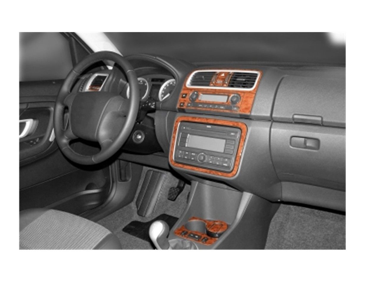 Skoda Fabia 5J Roomster 06.2006 3M 3D Interior Dashboard Trim Kit Dash Trim Dekor 20-Parts