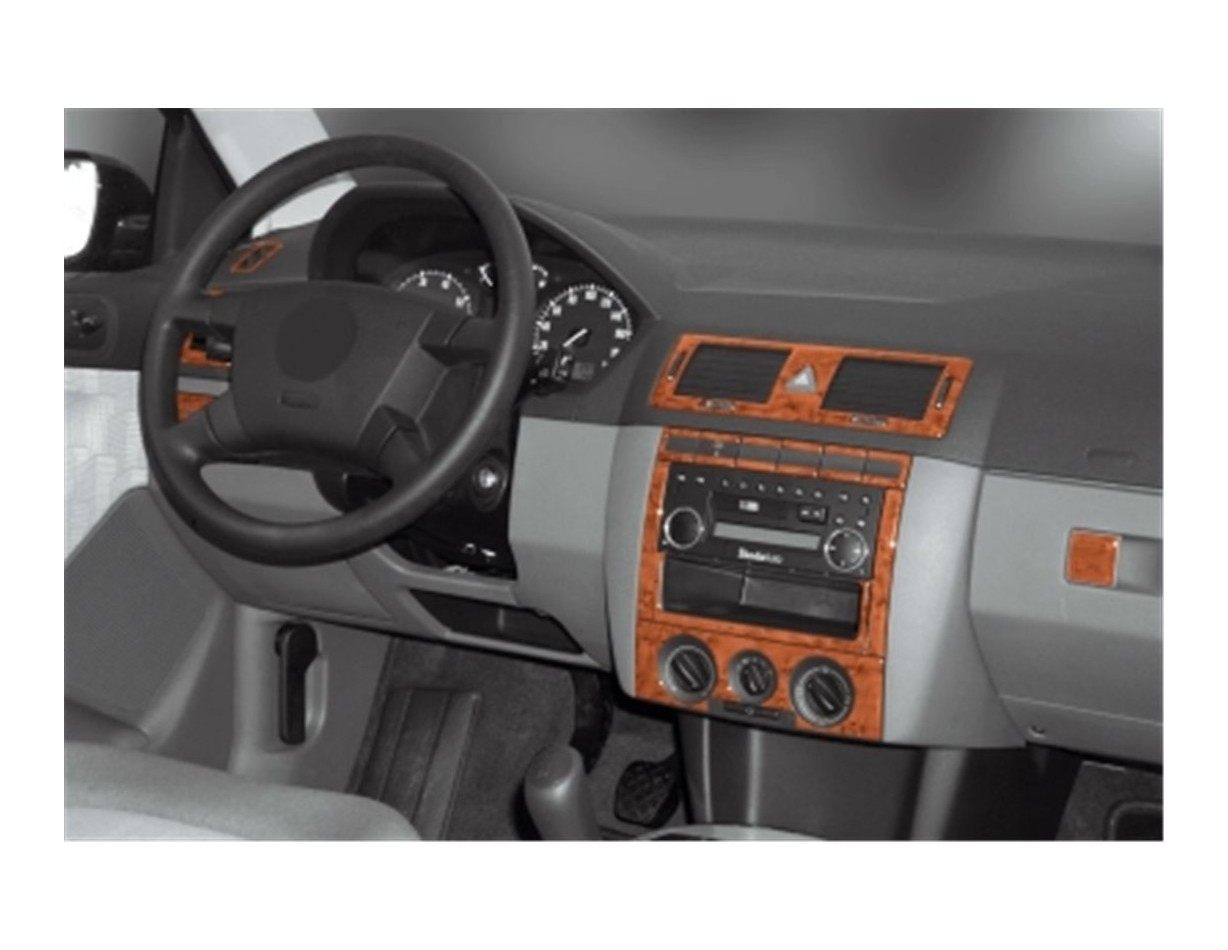 Skoda Fabia 6Y 09.99 - 05.06 3D Inleg dashboard Interieurset aansluitend en pasgemaakt op he 24 -Teile