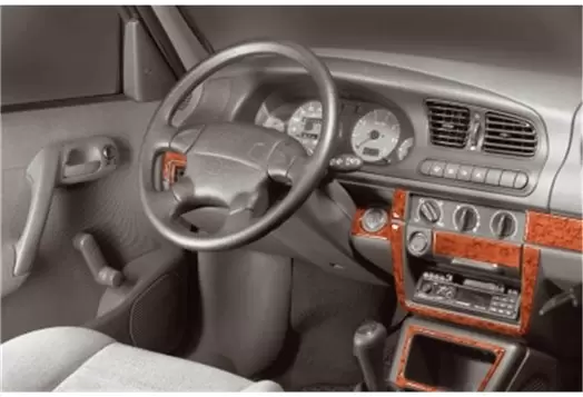 Skoda Felicia 01.95 - 12.99 3D Inleg dashboard Interieurset aansluitend en pasgemaakt op he 15 -Teile