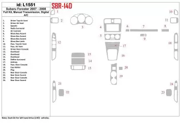 SUBARU Subaru Forester 2007-2008 Full Set, Manual Gear Box, Automatic AC Interior BD Dash Trim Kit €59.99
