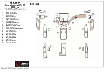 SUBARU Subaru Impreza 2009-UP Full Set, Manual Gear Box Interior BD Dash Trim Kit €59.99