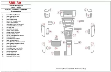 Subaru Legacy 2005-2006 Auto AC Control, Automatic Gear BD Interieur Dashboard Bekleding Volhouder