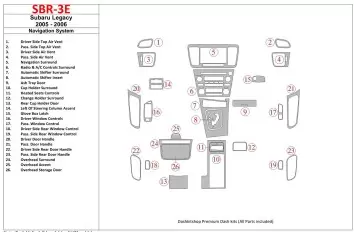 Subaru Legacy 2005-2006 With NAVI system BD Interieur Dashboard Bekleding Volhouder