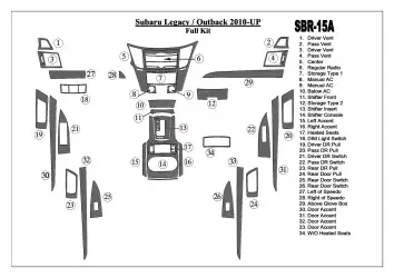 Subaru Outback 2010-UP Cruscotto BD Rivestimenti interni