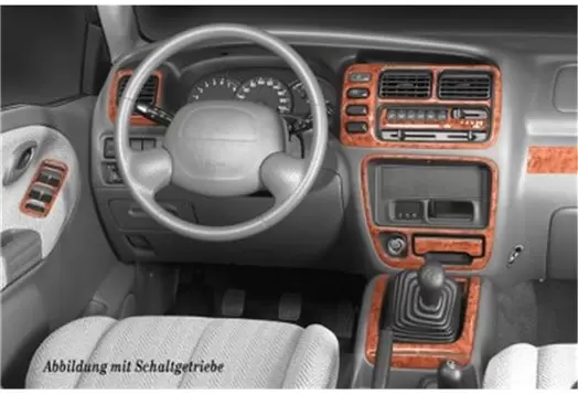 Suzuki Grand vitara 4x4 03.98-08.05 3M 3D Interior Dashboard Trim Kit Dash Trim Dekor 16-Parts