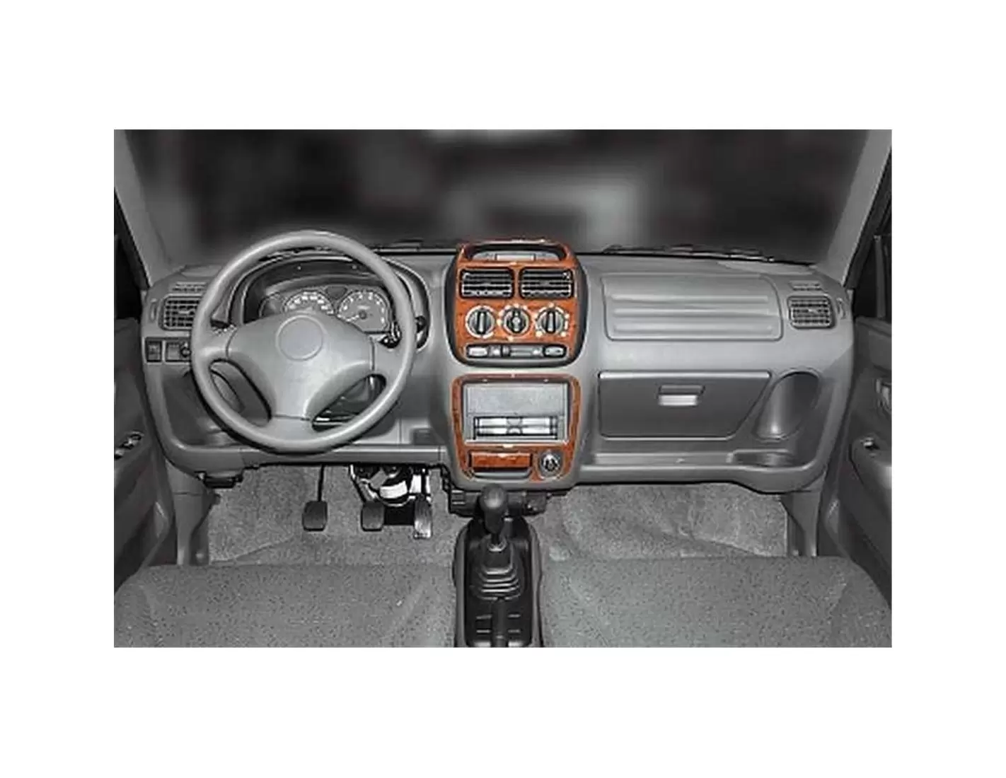 Suzuki Ignis 10.00-10.03 Mittelkonsole Armaturendekor Cockpit Dekor 5-Teilige - 1- Cockpit Dekor Innenraum