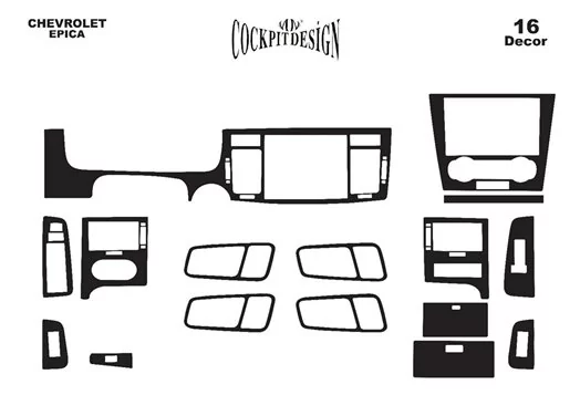 Chevrolet Epica 01.2007 Kit Rivestimento Cruscotto all'interno del veicolo Cruscotti personalizzati 7-Decori