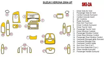 Suzuki Verona 2004-UP Full Set Interior BD Dash Trim Kit