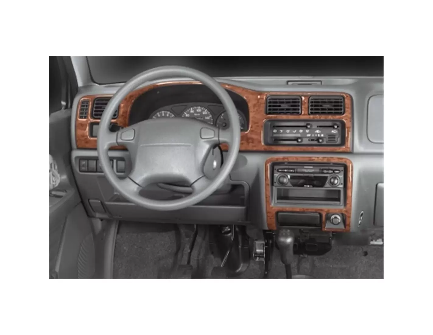 Suzuki Wagon R 10.97-09.00 3M 3D Interior Dashboard Trim Kit Dash Trim Dekor 4-Parts