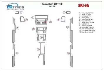 Suzuki XL7 2007-UP Voll Satz BD innenausstattung armaturendekor cockpit dekor - 2- Cockpit Dekor Innenraum