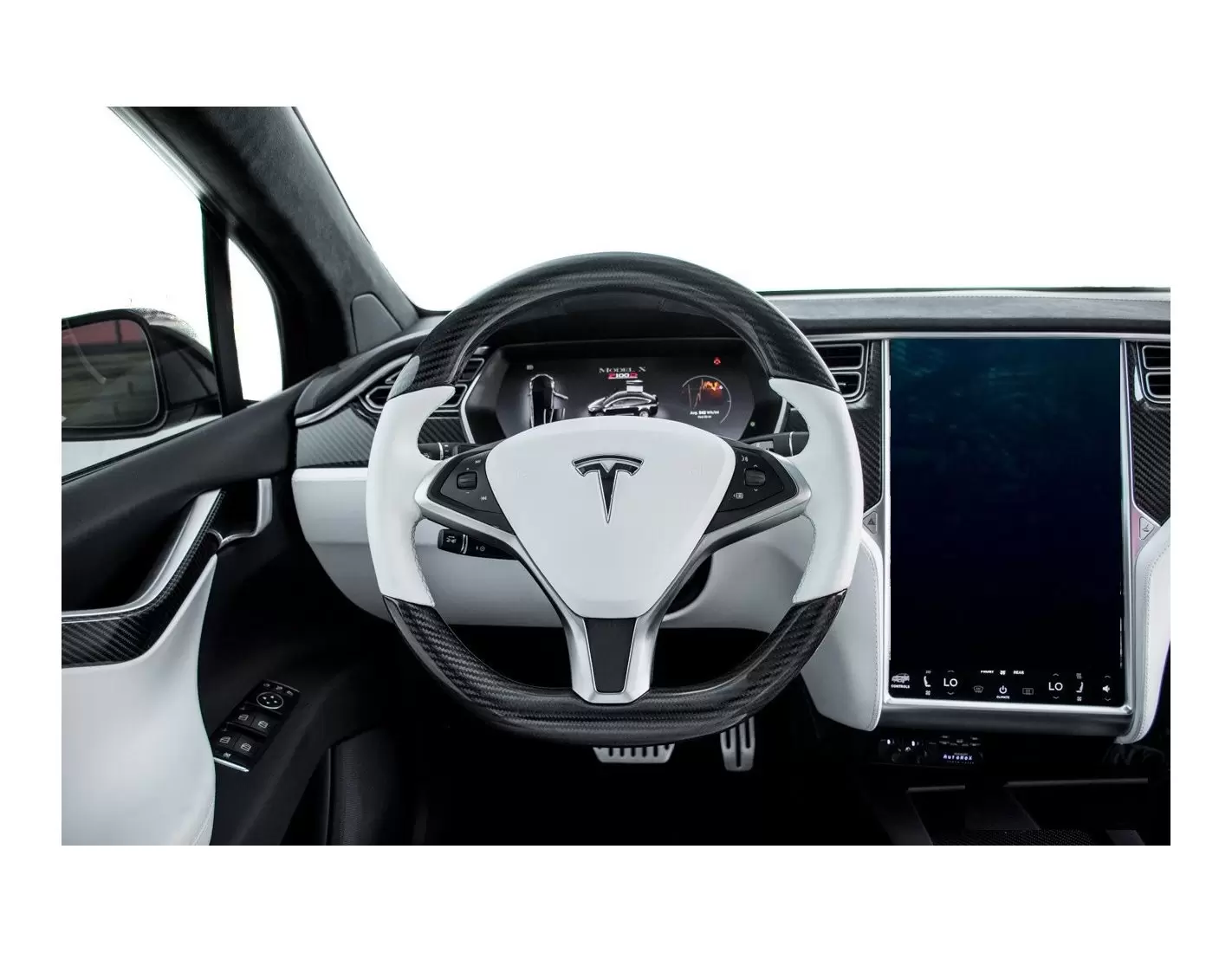 TESLA MODEL X 2016- 3D Inleg dashboard Interieurset aansluitend en pasgemaakt op he 26 -Teile