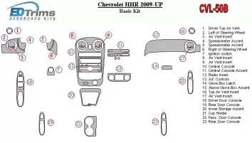 Chevrolet HHR 2009-UP Grundset BD innenausstattung armaturendekor cockpit dekor - 2- Cockpit Dekor Innenraum