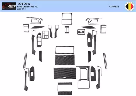 Toyota Land Cruiser Prado 150 2009-2014 BD innenausstattung armaturendekor cockpit dekor - 1- Cockpit Dekor Innenraum