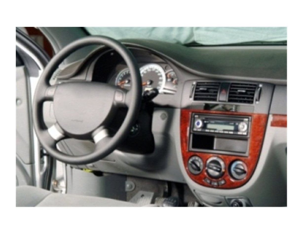 Chevrolet Lacetti Sedan 03.2004 3M 3D Interior Dashboard Trim Kit Dash Trim Dekor 15-Parts