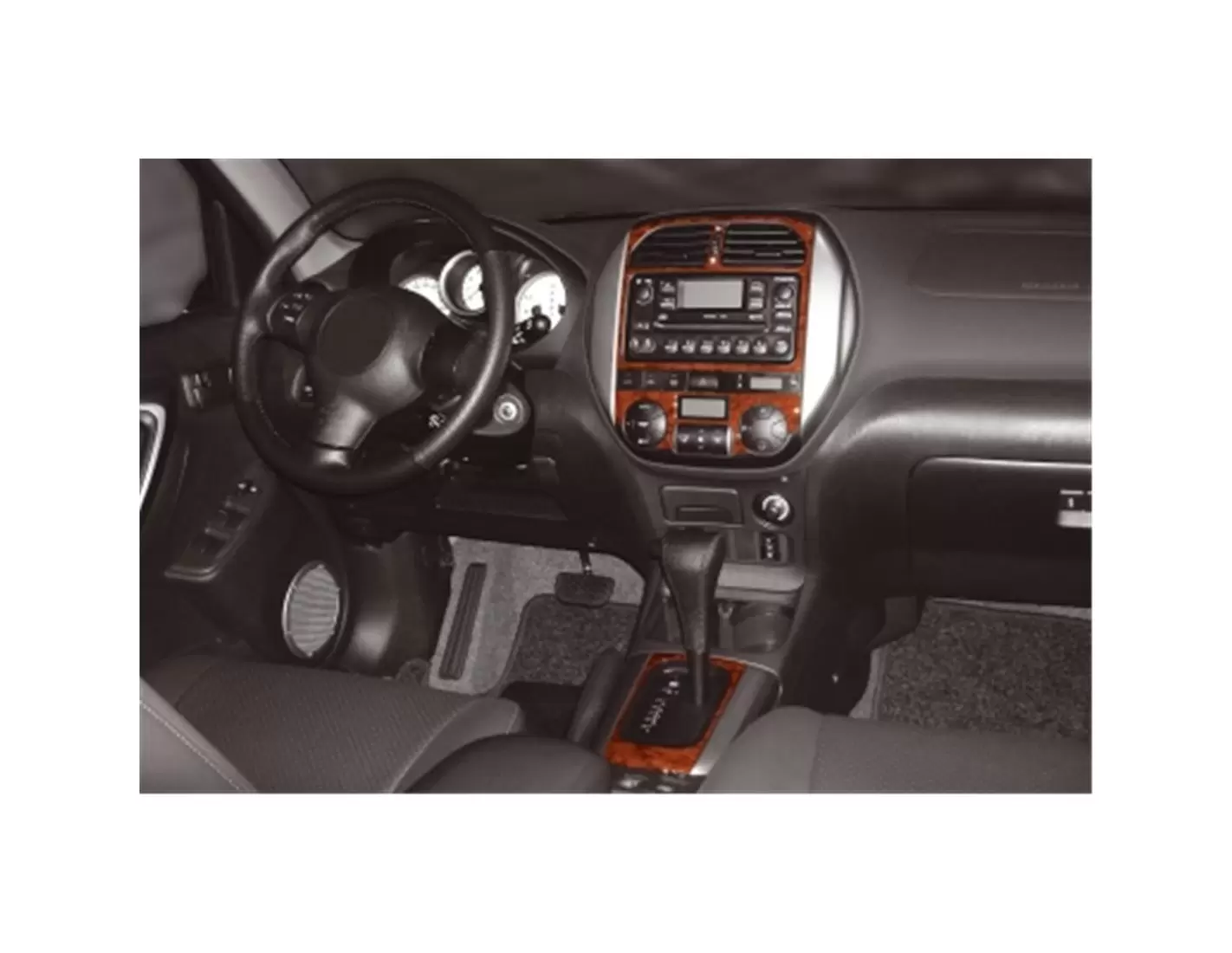 Toyota Rav 4 XA20 11.03-12.04 3M 3D Interior Dashboard Trim Kit Dash Trim Dekor 4-Parts