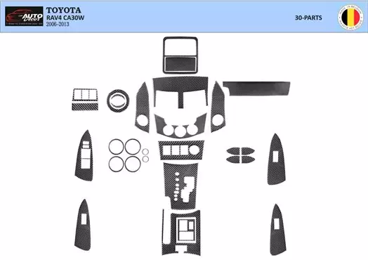 Toyota Rav 4 XA30 2006–2012 Mittelkonsole Armaturendekor Cockpit Dekor 61-Teilige - 1- Cockpit Dekor Innenraum