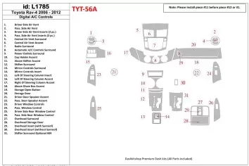 Toyota RAV-4 2006-UP Automatic Gearbox A/C Controls BD Interieur Dashboard Bekleding Volhouder