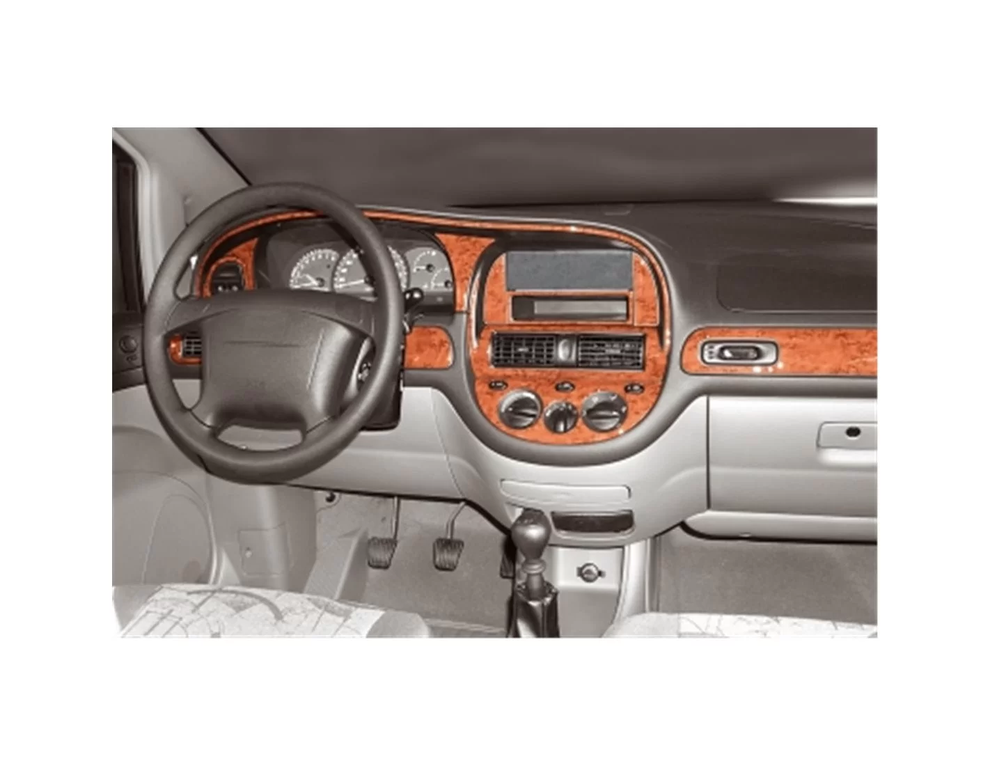 Chevrolet Rezzo-Tacuma 04.2002 3M 3D Interior Dashboard Trim Kit Dash Trim Dekor 11-Parts