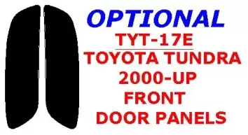 Toyota Tundra 2000-2002 Front Door panels, 2 Parts set BD Interieur Dashboard Bekleding Volhouder