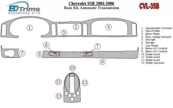 Chevrolet SSR 2003-2006 Basic Set BD Interieur Dashboard Bekleding Volhouder