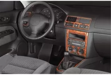 Volkswagen Bora 10.98-12.08 3M 3D Interior Dashboard Trim Kit Dash Trim Dekor 19-Parts