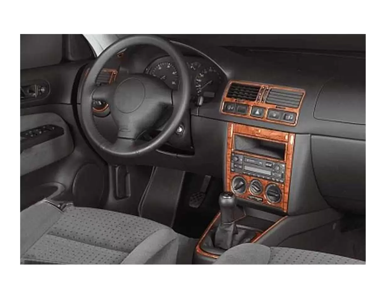 Volkswagen Bora 10.98 - 12.08 Kit Rivestimento Cruscotto all'interno del veicolo Cruscotti personalizzati 19-Decori