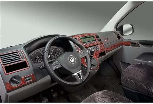 Volkswagen Carevelle T6 2009 Mittelkonsole Armaturendekor Cockpit Dekor 37-Teilige - 1- Cockpit Dekor Innenraum