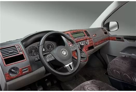 Volkswagen Carevelle T6 09.2009 3M 3D Interior Dashboard Trim Kit Dash Trim Dekor 37-Parts
