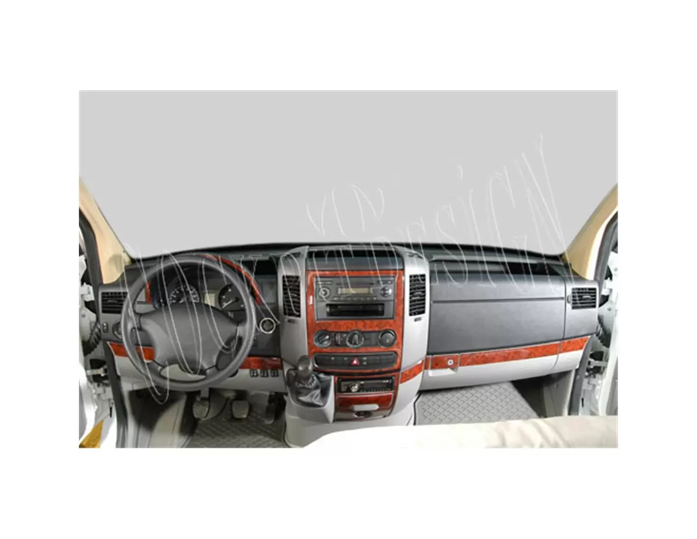 Volkswagen Crafter 04.2006 3M 3D Interior Dashboard Trim Kit Dash Trim Dekor 18-Parts