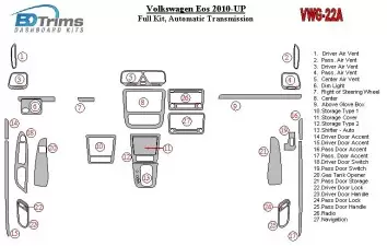 Volkswagen EOS 2010-UP Cruscotto BD Rivestimenti interni